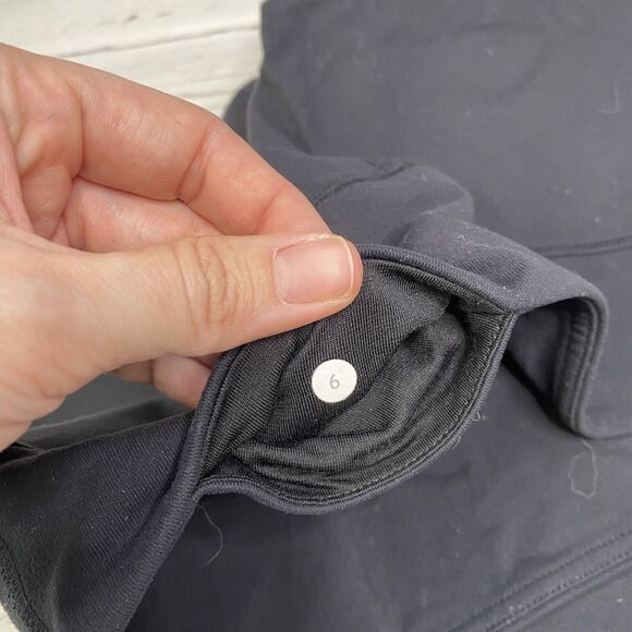 Lululemon Wunder Under Crop *SE Pleat 6 Black Luon - Picture 6 of 6
